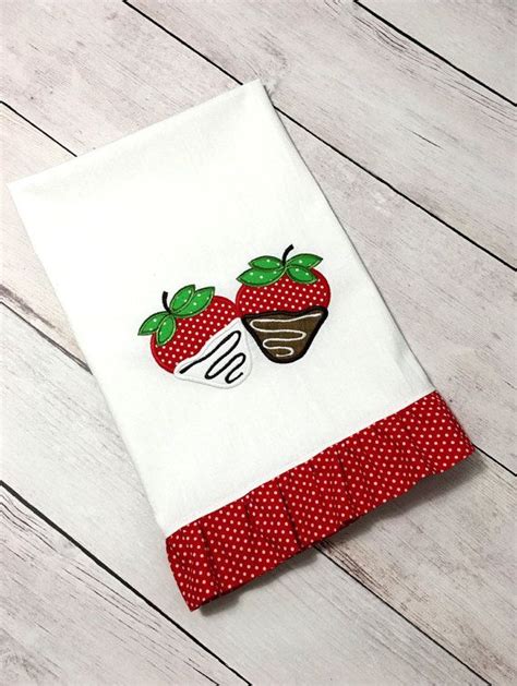 Valentine Applique Towel Valentine Flour Sack By BoxofBobbins