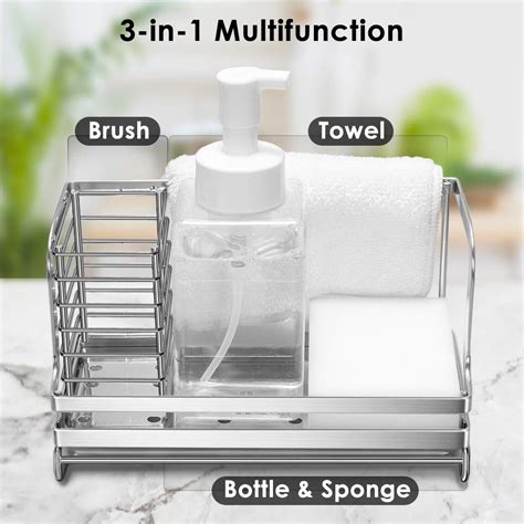 ODesign Sink Caddy Kitchen Sink Organizer Caddy Sponge Scrubber Brush