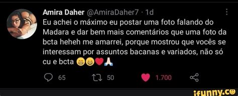 Amira Daher Amiradaher Id Eu Achei O Máximo Eu Postar Uma Foto Falando Do Madara E Dar Bem