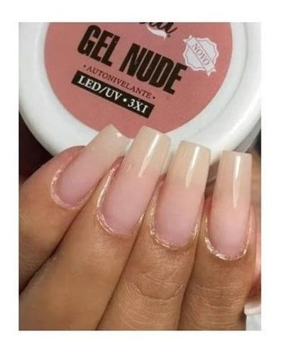 Kit 3 Gel Led Uv Psiu Gel Base Capa Base Nude Pink Nude