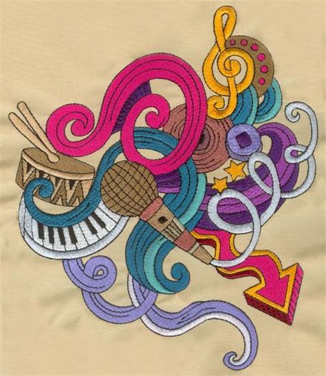 Music Machine Embroidery Designs