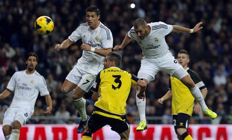 Ronaldo Hattrick Braces From Bale And Benzema Give Real Madrid 7 3 Win