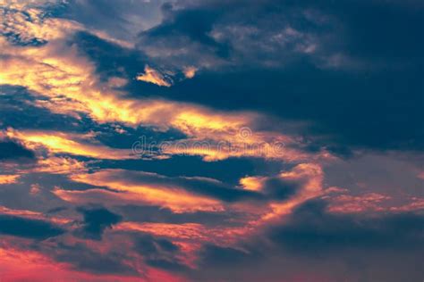 Incredibly Picturesque Sky In Dark Blue Stock Image Image Of Dramatic