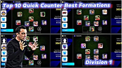 Top 10 Quick Counter Best Formations To Reach Division 1 In Efootball