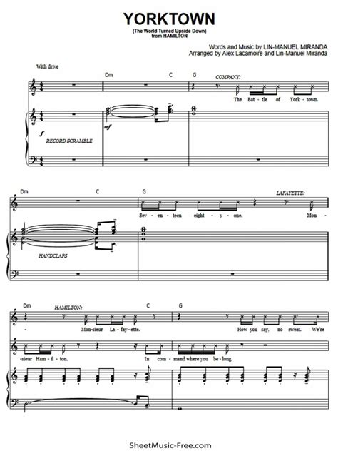 Yorktown Sheet Music From Hamilton | PDF