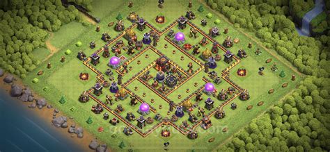 Trophy (Defense) Base TH10 with Link, Anti 3 Stars, Hybrid - Clash of ...