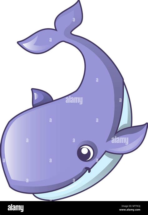 Swimming Whale Icon Cartoon Style Stock Vector Image Art Alamy