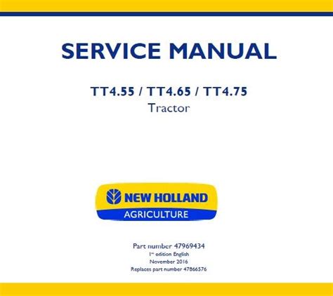 New Holland Tt Tt Tt Tractor Service Repair Manual