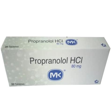 PROPANOLOL 80 MG CAJA X 20 TAB MK