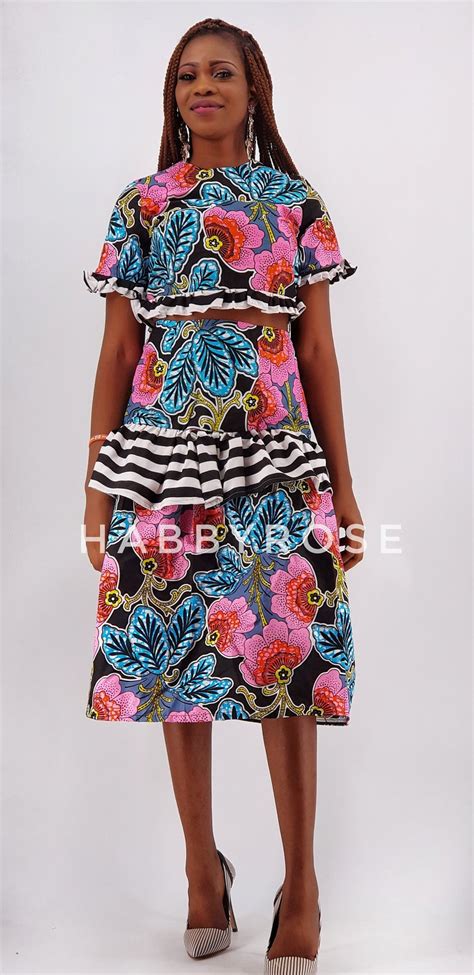 Tina African Two Piece Set African Dress African Print Dress