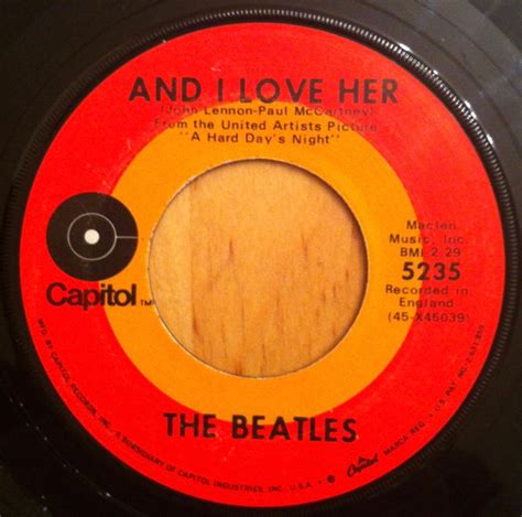 The Beatles – And I Love Her (1971, Vinyl) - Discogs