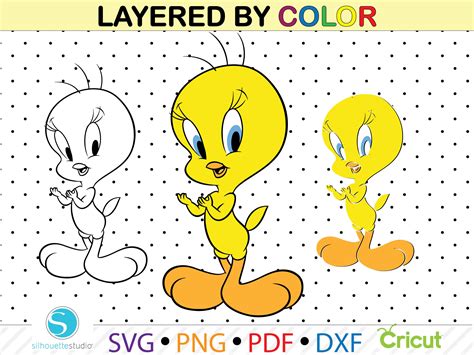 Tweety Bird Svg Tweety Bird Cliparttweety Bird Png Tweety Etsy