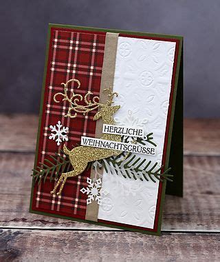 8 Tage Weihnachten Tag 8 Weihnachtskarte Hirsch Stempel Doch Mal