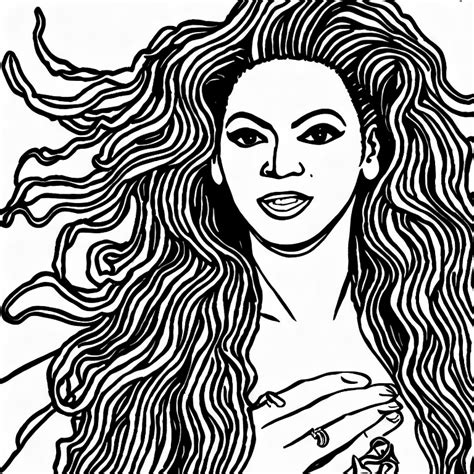 Beyonce Celebrity Coloring Page Printable Porn Sex Picture