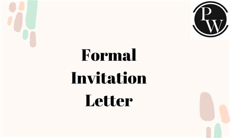 Formal Invitation Letter And Sample Letter Of Formal Invitation