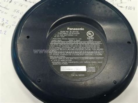 Portable CD Player SL-SX430 R-Player Panasonic, Matsushita, National ...