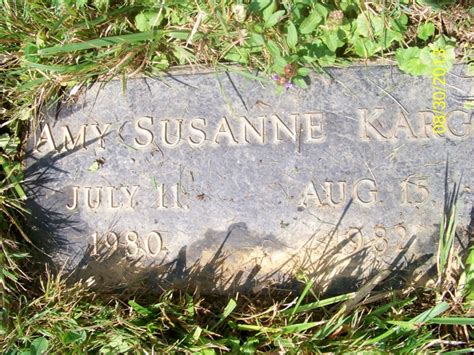 Amy Susanne Karg 1980 1982 Monumento Find A Grave