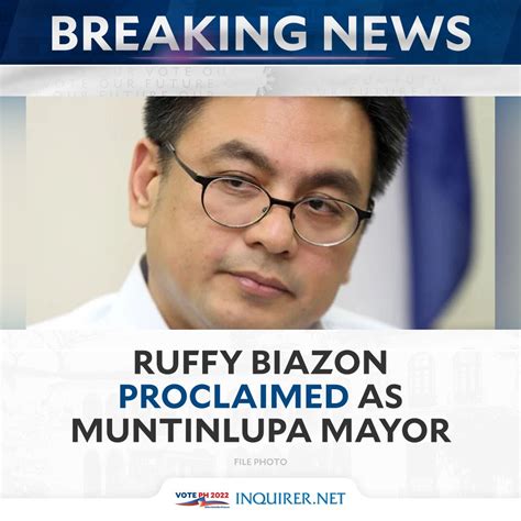 Inquirer On Twitter BREAKING Muntinlupa City Rep Ruffy Biazon Wins