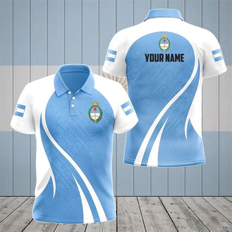 Aio Pride Customize Argentina Flag Color Fire Unisex Adult Polo Shir