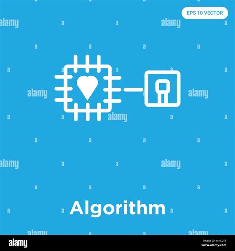 Icono De Vector Algoritmo Aislado Sobre Fondo Azul Se Al Y S Mbolo