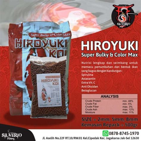 Jual Pakan Ikan Koi Dan Tamasaba Hiroyuki Super Bulky Dan Color Max