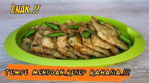 Resep Tempe Mendoan Enak Dan Gurih Youtube