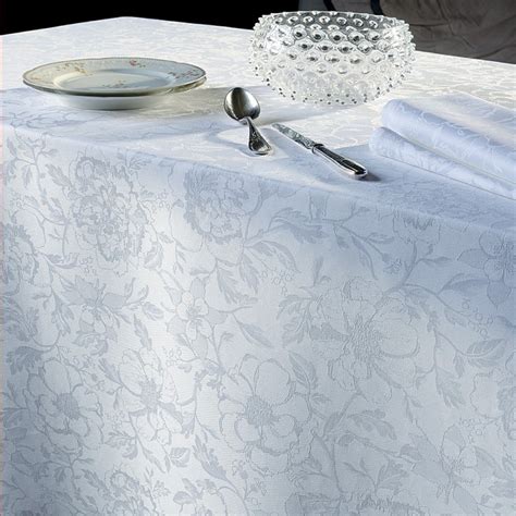 Nappe Sur Mesure Damass Blanc C R Monie