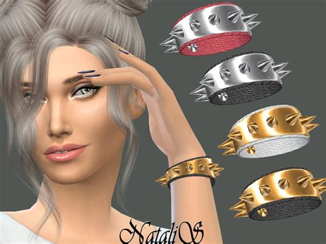 The Sims Resource Natalis Metal Spikes Bracelet