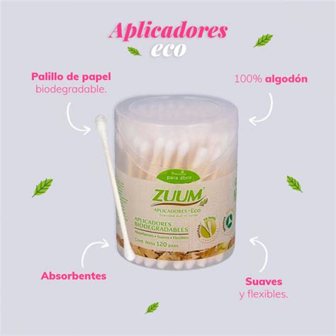 Zuum Eco Bote Aplicadores Con Palillo De Papel Piezas Venta Por