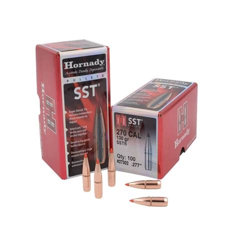 Hornady 270 Cal 277 130 Gr SST Rifle Bullets Cache Tactical Supply