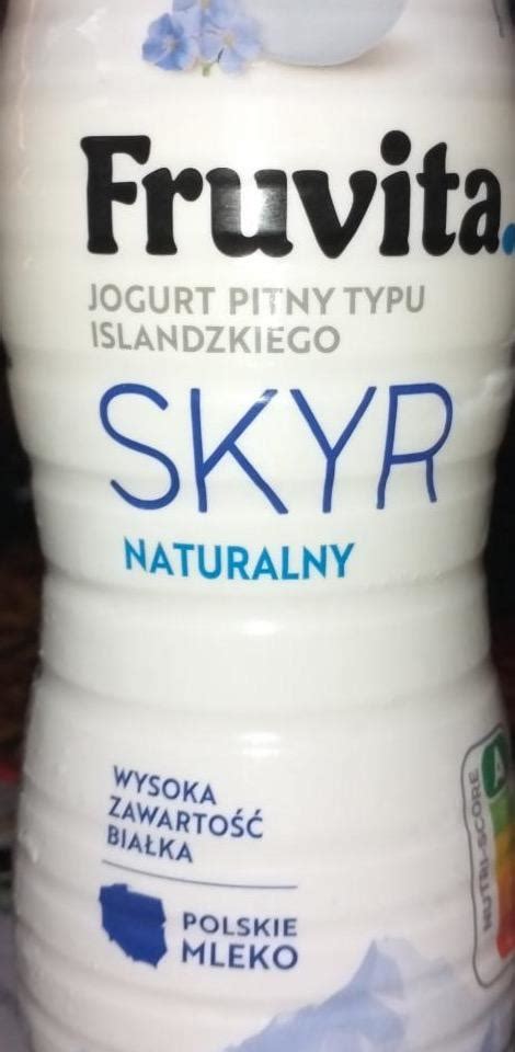 Jogurt Pitny Typu Islandzkiego Skyr Naturalny Fruvita Kalorie Kj I