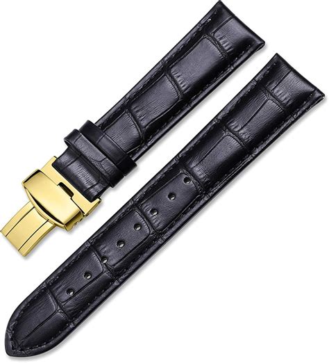 Reemplazo de cuero correa de reloj de Negro Marrón 14 16 18 20 22mm