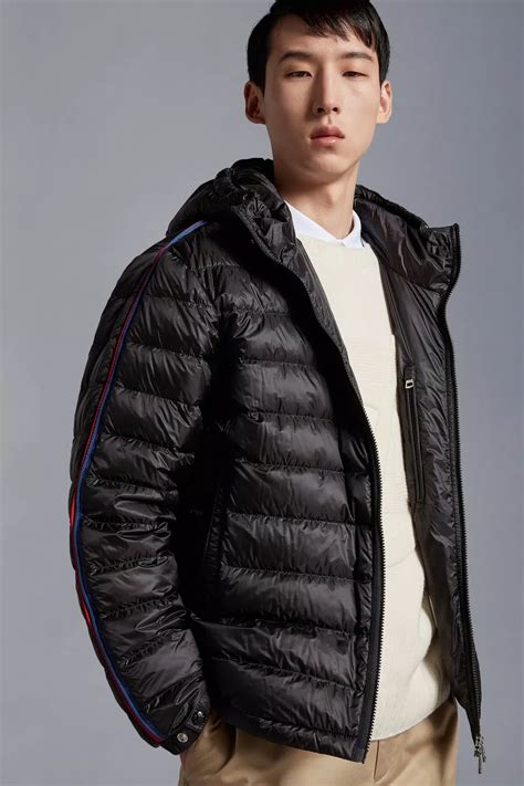 black agout short  jacket short  jackets  men moncler nl