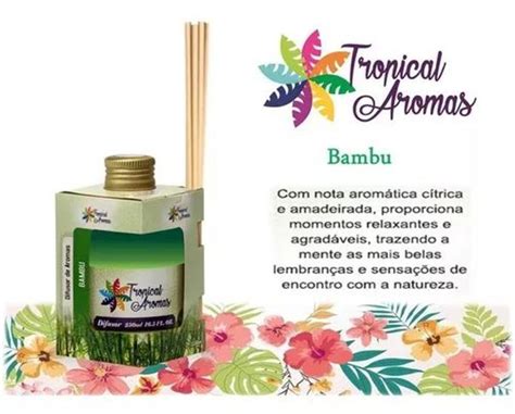 Difusor De Ambientes Tropical Aroma 250ml Bambu Aromatizador Tropical