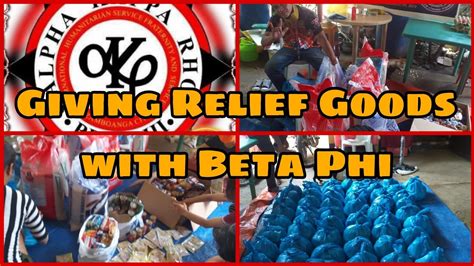 Pamimigay Ng Relief Goods Sa Isang Barangay Kasama Ang AKP Beta Phi At