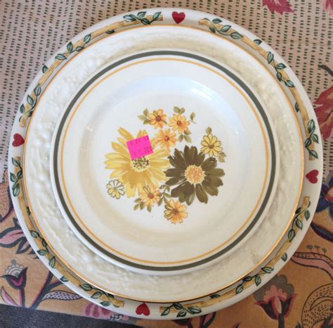 Thrift Store Mis Matched Plates For My Summer Wedding Wedding Table