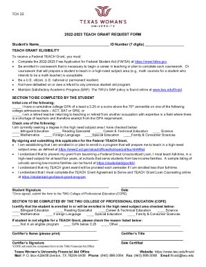 Fillable Online Teach Grant Request Form Fax Email Print