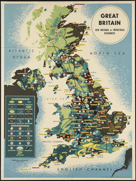 Beautiful map of Great Britain