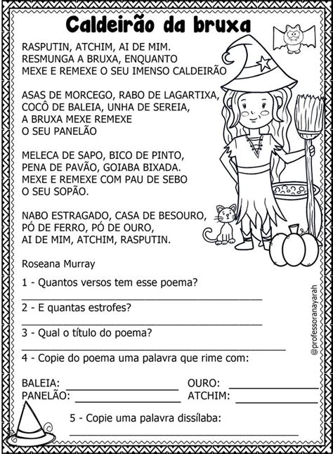 Helloween Texto Para Leitura Infantil Atividades De Leitura