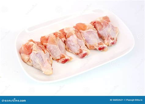 Fresh Raw Chicken Wings Isolate On White Background Ready To Be Stock