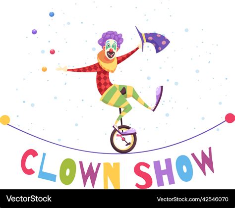 Clown Show Royalty Free Vector Image Vectorstock