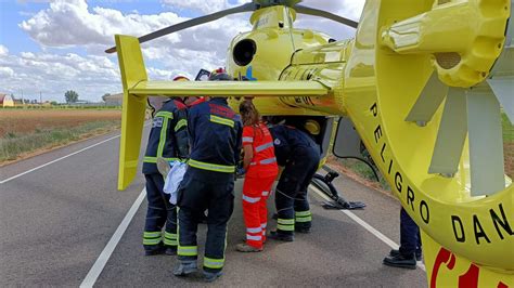 Un motorista de 27 años evacuado en helicóptero tras sufrir un