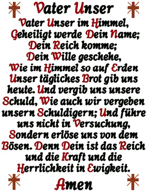 Worship And Praise The Lords Prayer In German