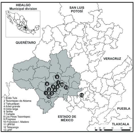 Map Of The Municipal Divisions And Geographic Location Of Valle Del