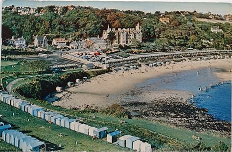 View Of Langland Bay Taken From Above Beach Huts Looking Towards The