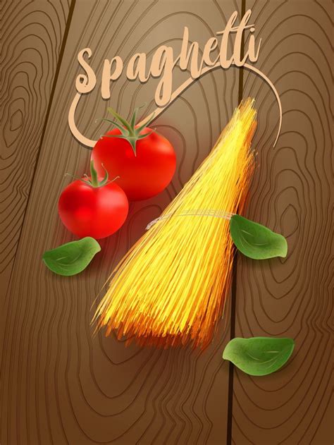 Italian Cuisine Pasta Spaghetti With Basil Illustration Paper Lamp