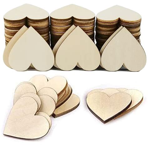 Set Of Unfinished Chunky Wood Hearts Valentines Diy Valentines Home