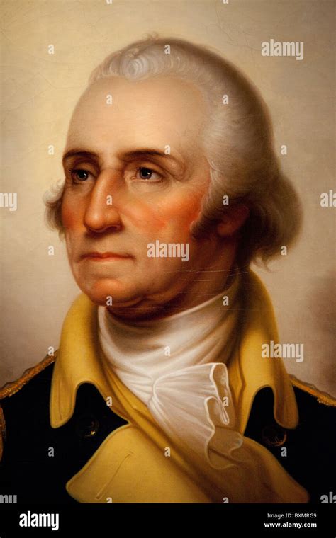 Portrait of President George Washington, by Rembrandt Peale Stock Photo ...