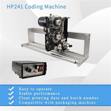 Expiry Date Ribbon Coding Machine Ribbon Code Printer For Packing Machine Hp 241 Hot Stamping