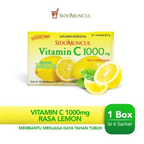 Sido Muncul Vitamin C Rasa Lemon Isi Sachet Lazada Indonesia